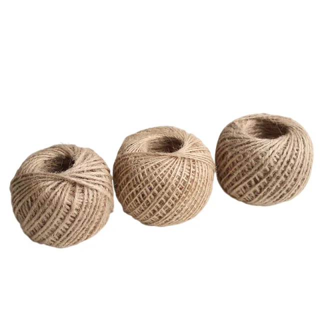 Natural Vintage Jute Rope Twine Roll Sewing Christmas Crafts Jute Cord Thread Wedding Handmade DIY Party Ribbon Bows Decoration