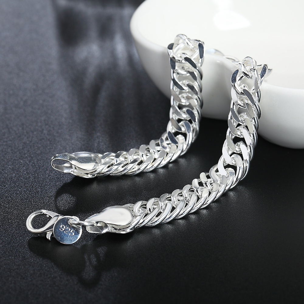 Hot 925 sterling silver Bracelets 10MM Ferrero wild classic men's chain for woman Wedding party Christmas Gift Fashion Jewelry