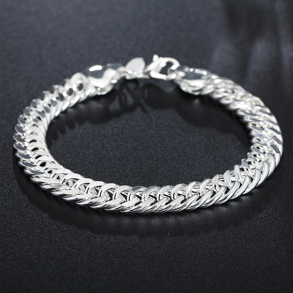 Hot 925 sterling silver Bracelets 10MM Ferrero wild classic men's chain for woman Wedding party Christmas Gift Fashion Jewelry