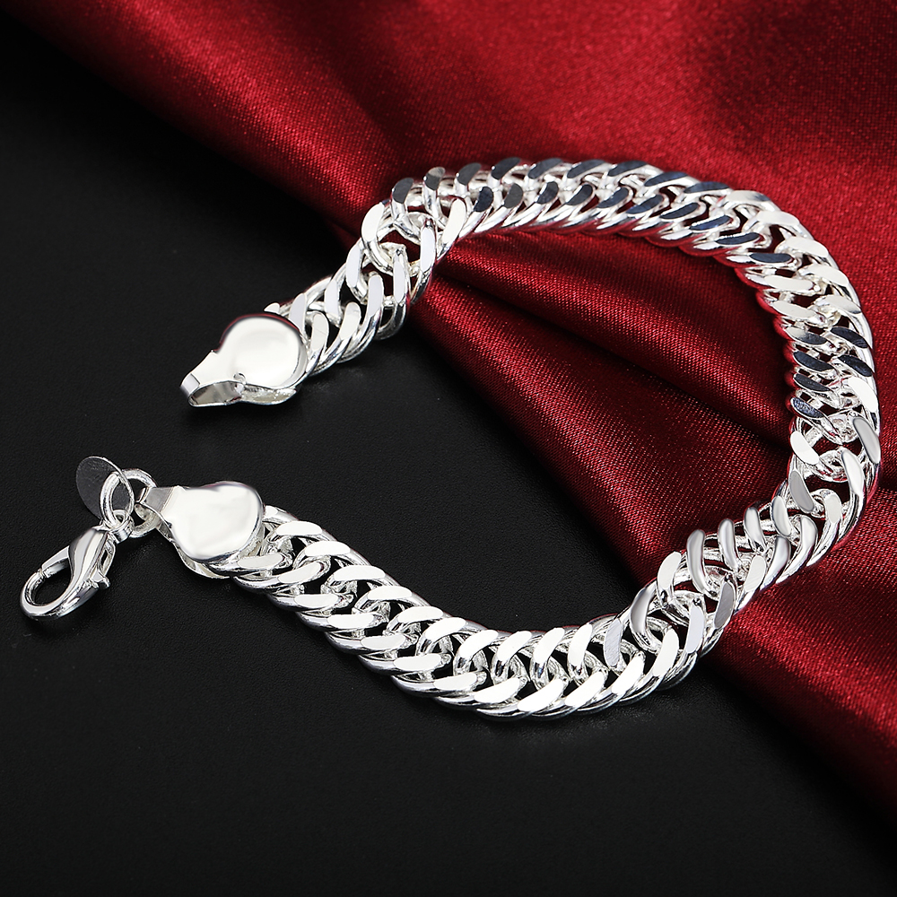 Hot 925 sterling silver Bracelets 10MM Ferrero wild classic men's chain for woman Wedding party Christmas Gift Fashion Jewelry