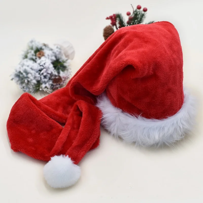 Extended Super Long Christmas Santa Hat Children Adults Christmas Xmas Cap Gifts New Year Festival Holiday Party Supplies Props