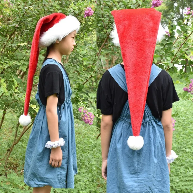 Extended Super Long Christmas Santa Hat Children Adults Christmas Xmas Cap Gifts New Year Festival Holiday Party Supplies Props