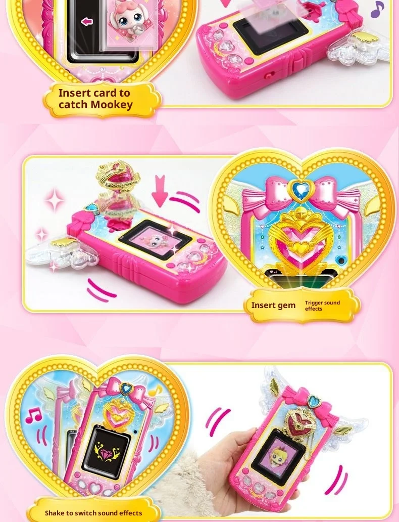 Original Catch Teenieping Sparkling Gem Series Mobile Phone Set Toy Talking Cute Capable Producing Sound Scene Christmas Gift