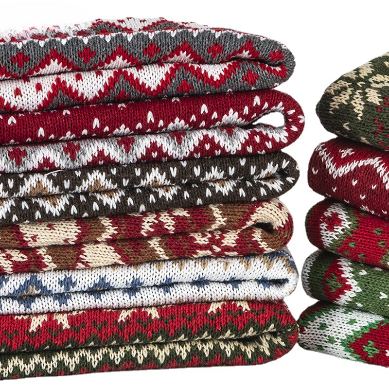 150x45cm Sweater Knit Fabric Snow Jacquard Polyester Fabric Christmas Tree Skirt Pillow Decoration Cloth Crafts Toy DIY Material
