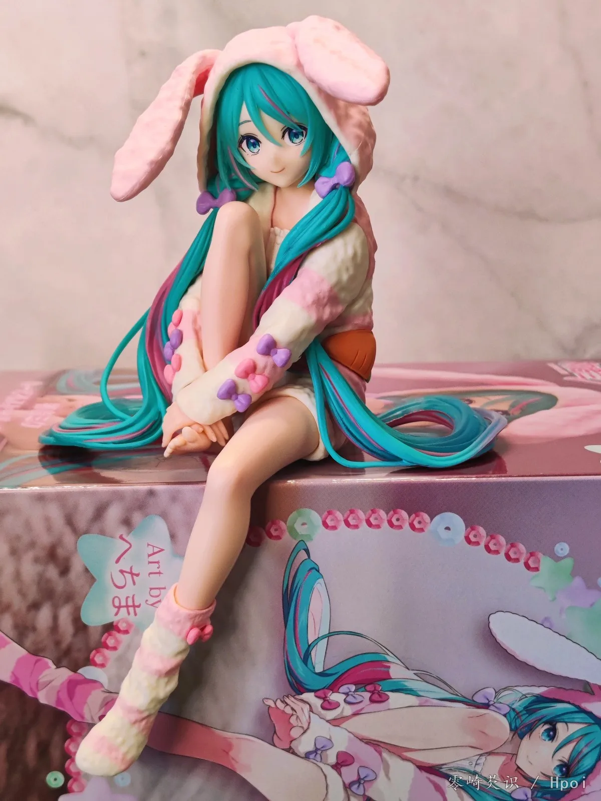New In Stock Hatsune Miku Rabbit Ear Pajamas Collectible Anime Action Kwaii Miku Figures Model Toys Christmas Gifts
