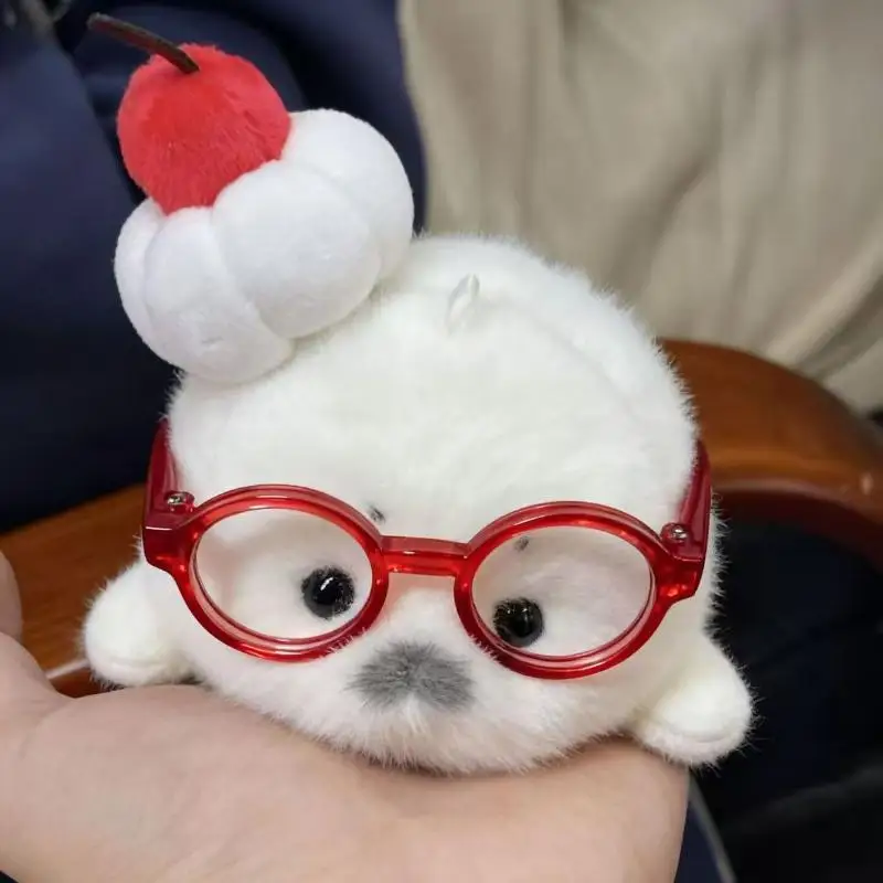 ★▲Cartoon Cute Plush Seal Keychain White Seal Pendant Fashion Stuffed Doll Keyring Backpack Hanging Decoration Christmas Gift