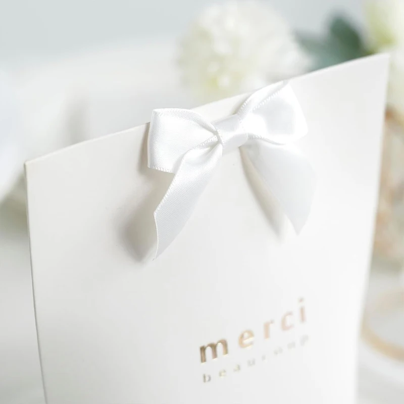 10/30/50Pcs Handmade Bow With Adhesive Back for Christmas Gift Box Flower Decoration Handmade DIY Clothing Accessories