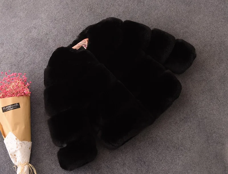 Girls Faux Fur Coat Winter Children Girls Long Sleeve Christmas Jacket Warm Kids Girls Coat Girls Outerwear Clothing