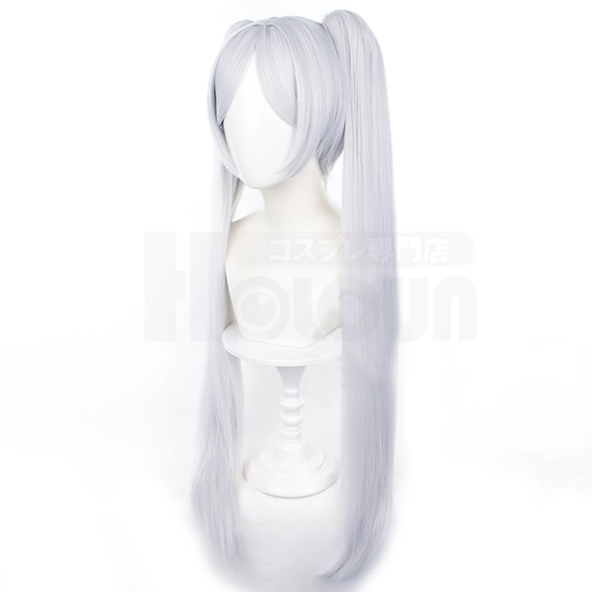 HOLOUN Frieren Beyond Journey's End Anime Frieren Cosplay Costume Shawl Cloak Dress Wig Grey Ponytail Rose Net Christmas