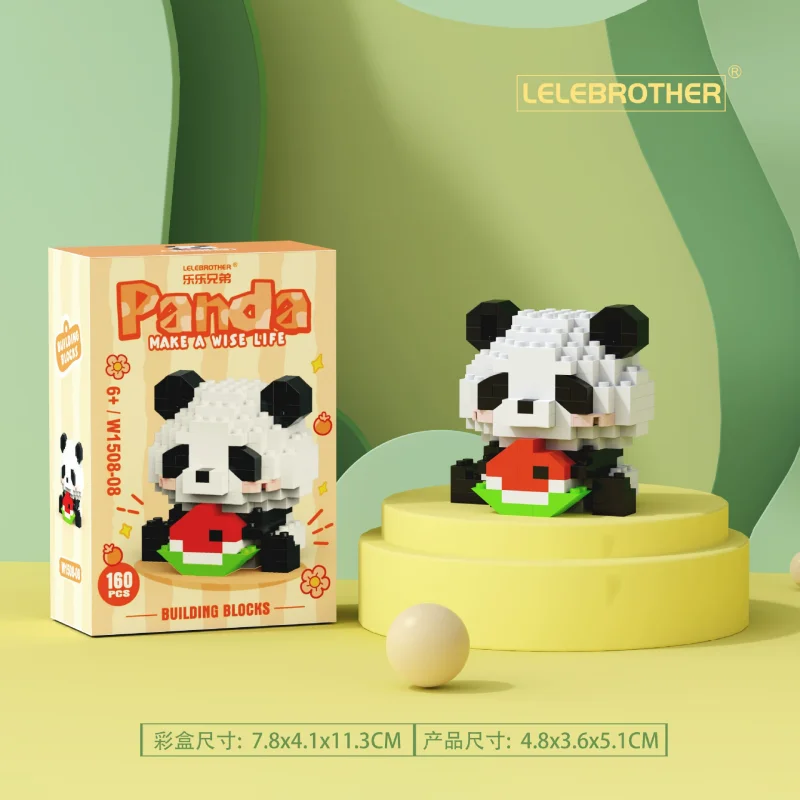 New Cute Cartoon Variety Of Red Panda Educational Building Blocks Toys Room Decoration Children's Birthday Or Christmas Gift