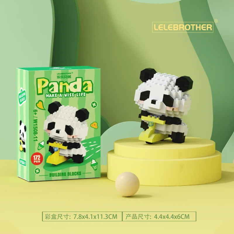 New Cute Cartoon Variety Of Red Panda Educational Building Blocks Toys Room Decoration Children's Birthday Or Christmas Gift