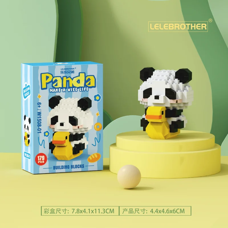 New Cute Cartoon Variety Of Red Panda Educational Building Blocks Toys Room Decoration Children's Birthday Or Christmas Gift