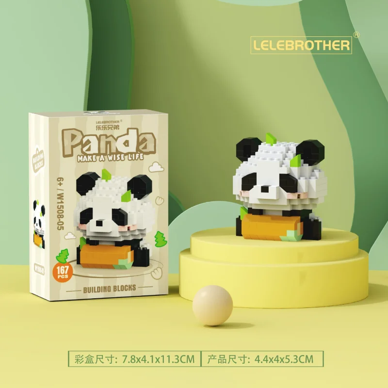 New Cute Cartoon Variety Of Red Panda Educational Building Blocks Toys Room Decoration Children's Birthday Or Christmas Gift