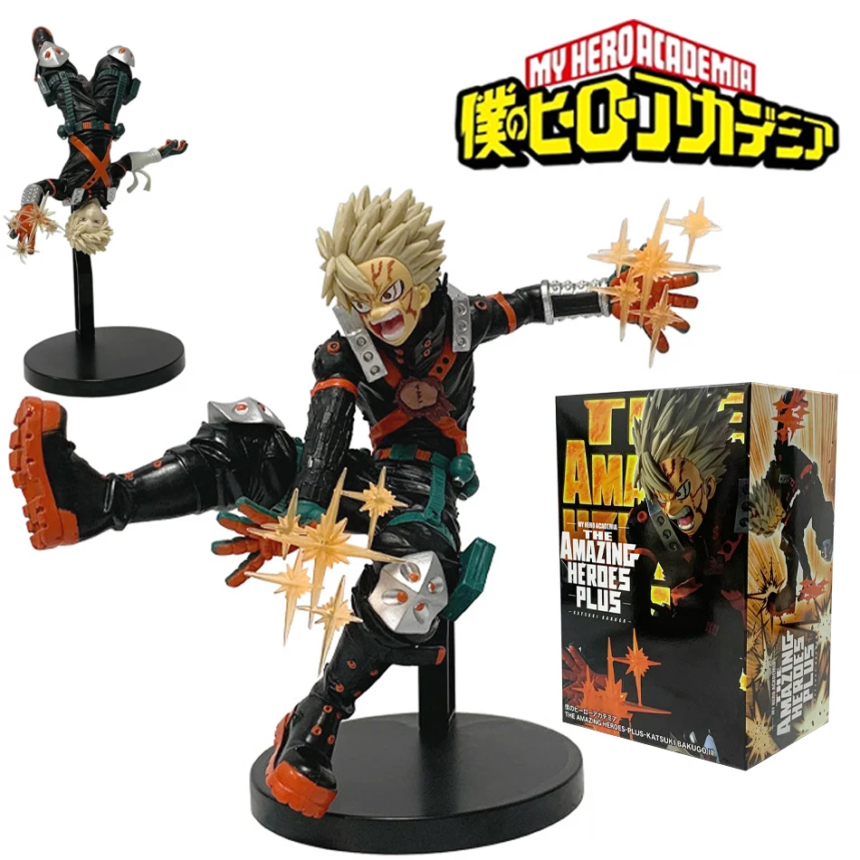 22cm My Hero Academia Anime Peripheral Hero Bakugou Katsuki Action Figures PVC Model Decor Collectible Statue Toy Christmas Gift