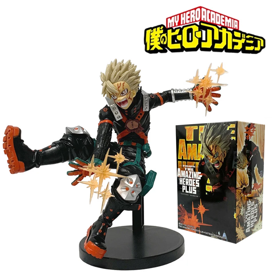 22cm My Hero Academia Anime Peripheral Hero Bakugou Katsuki Action Figures PVC Model Decor Collectible Statue Toy Christmas Gift