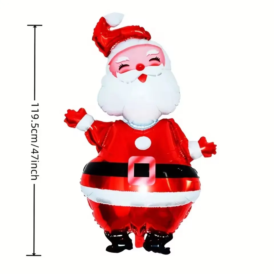 2pcs 119cm Christmas Balloon Large Santa Claus Decorative Balloon Aluminum Foil Balloon For Christmas Party Air Globos Supplies