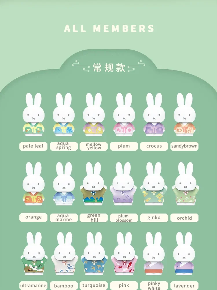 Kawaii Miffy Cartoon Antique Series Fashion Play Model Hand Table Decoration Cute Doll Toy Christmas Gifts