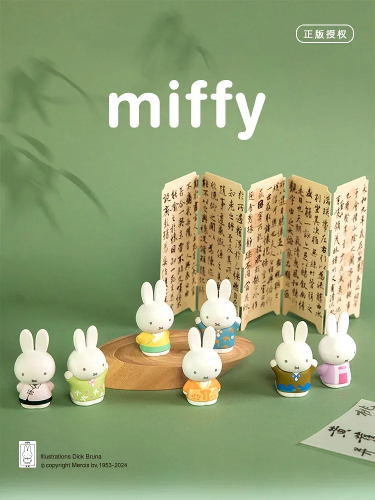 Kawaii Miffy Cartoon Antique Series Fashion Play Model Hand Table Decoration Cute Doll Toy Christmas Gifts