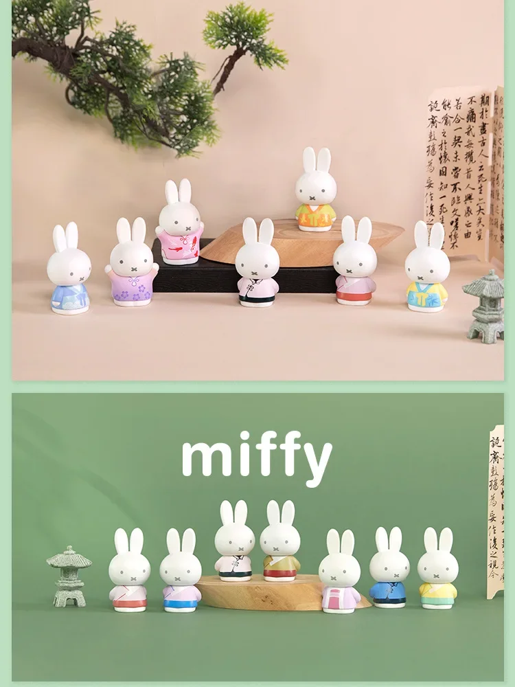 Kawaii Miffy Cartoon Antique Series Fashion Play Model Hand Table Decoration Cute Doll Toy Christmas Gifts