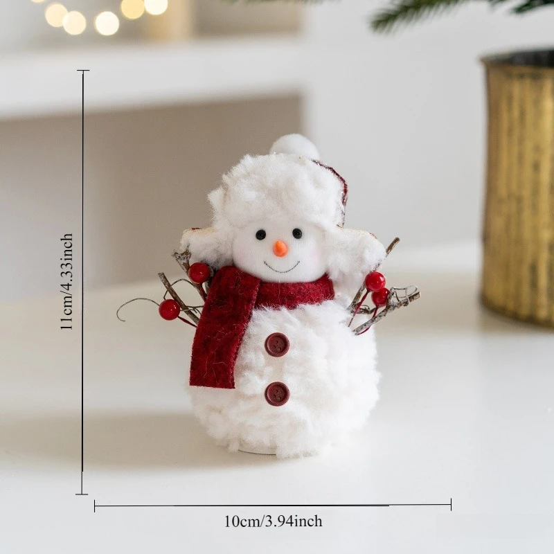 Home Decoration New Plush Knitted Christmas Snowman Doll Ornament Christmas Desktop Atmosphere Ornament