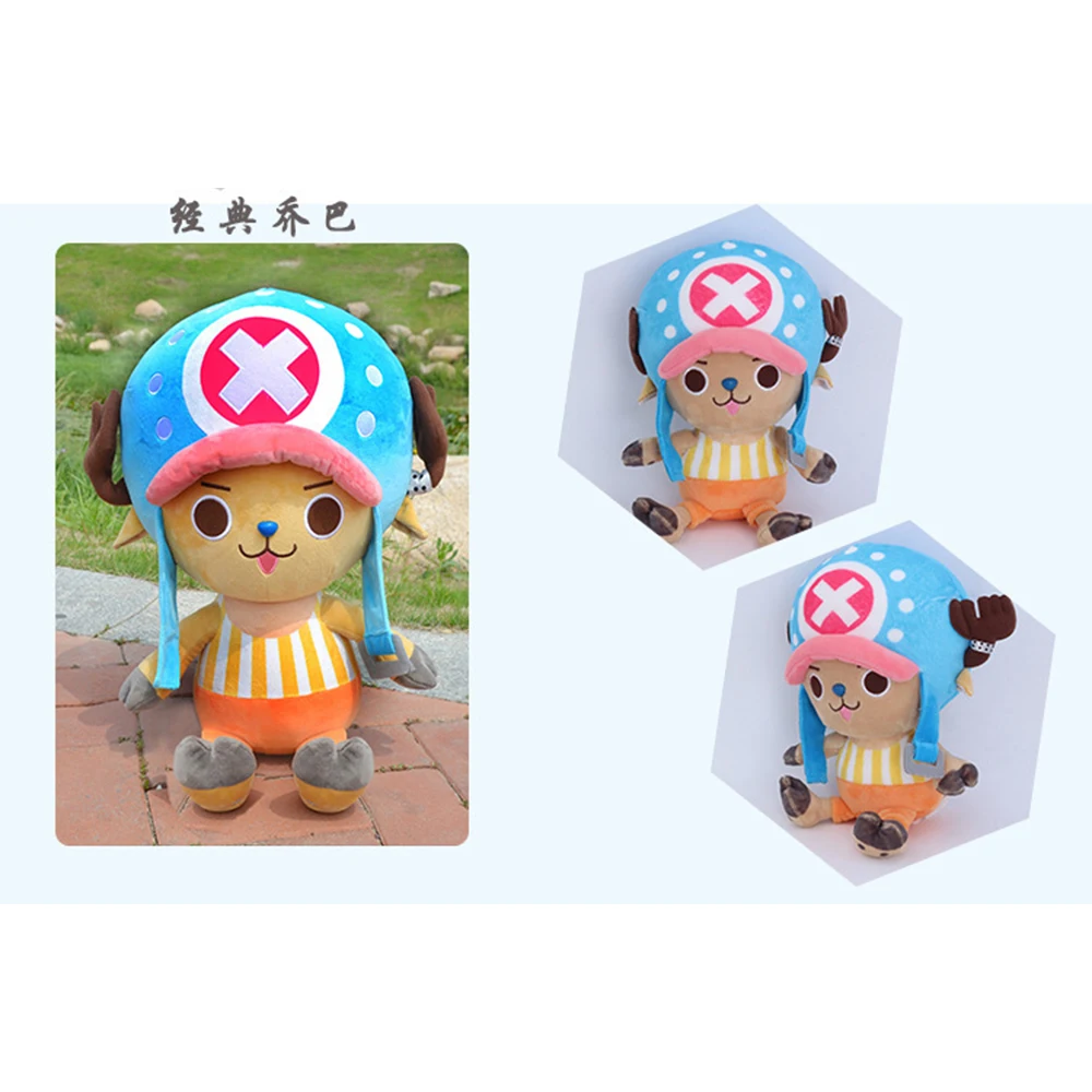 25-60cm Anime One Piece Cute Tony Chopper Plush Doll Toys Cartoon Stuffed Toy Throw Pillow Children Birthday Christmas Gift