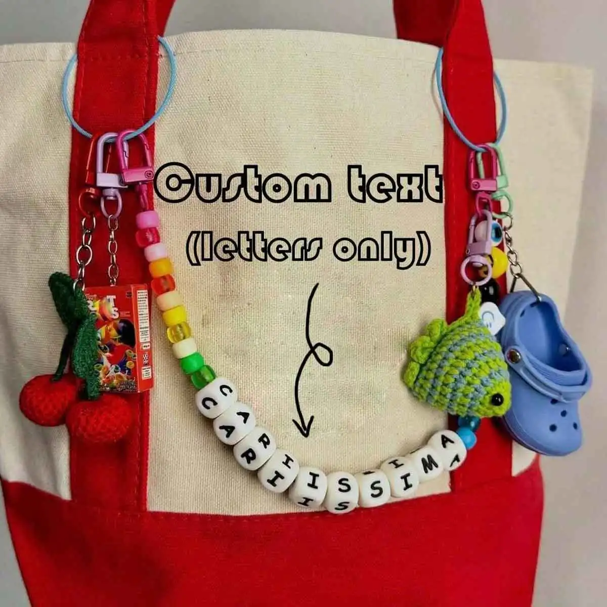 1 Personalized Name Chain, Hat Chain, Key Chain, Bag Chain, Personalized Pendant, Unique Handmade Christmas Gift