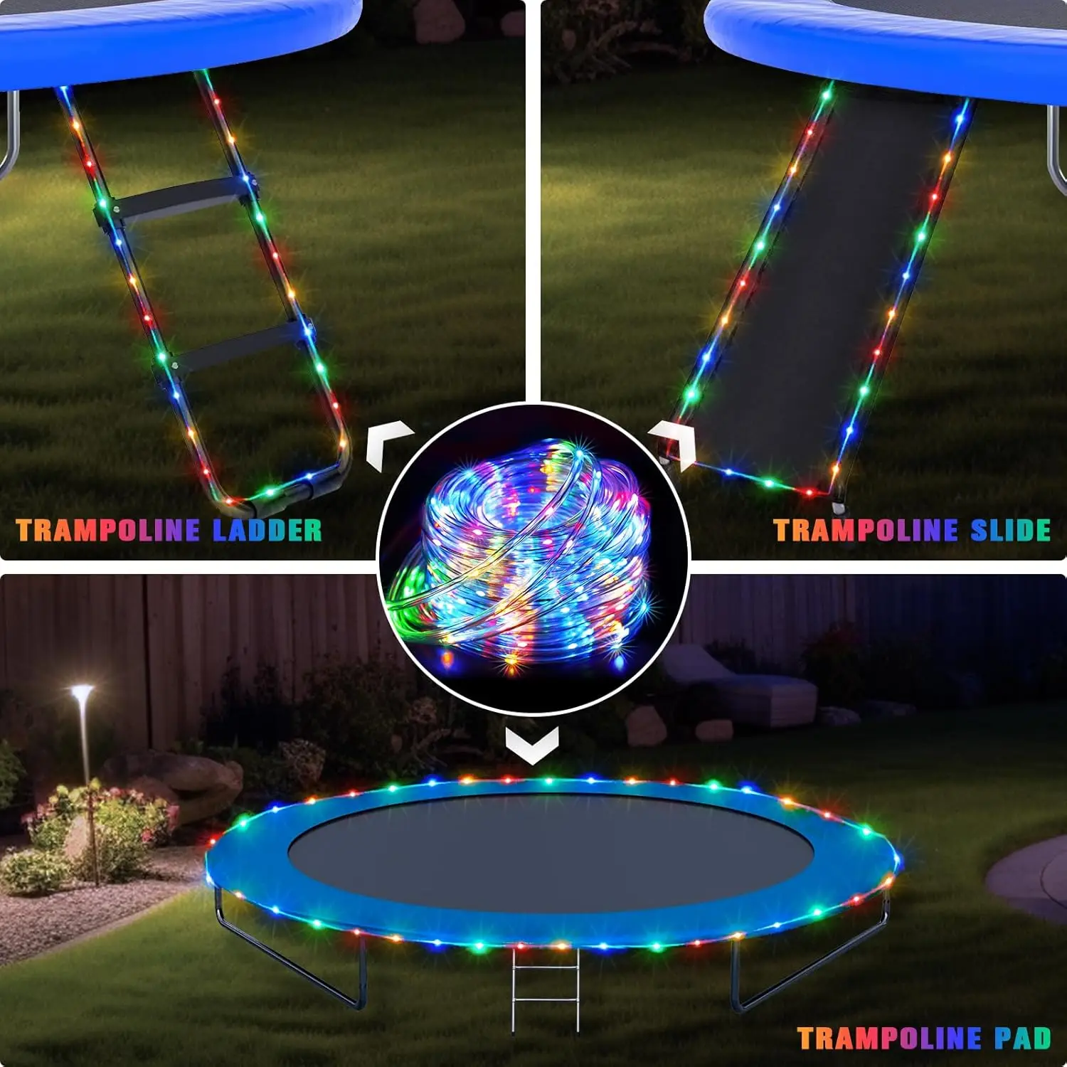 Solar PVC Tube Rope Led Fairy Light Outdoor Garden Christmas Decoration Xmas Tree Wedding LED Garland WaterProof String Lights