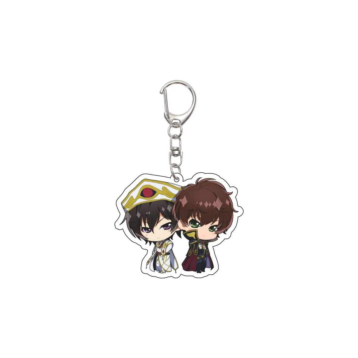55MM Anime CODE GEASS Lelouch of the Rebellion Keychain Lelouch Lamperouge Key Chain Acrylic Model Plate Christmas Gifts