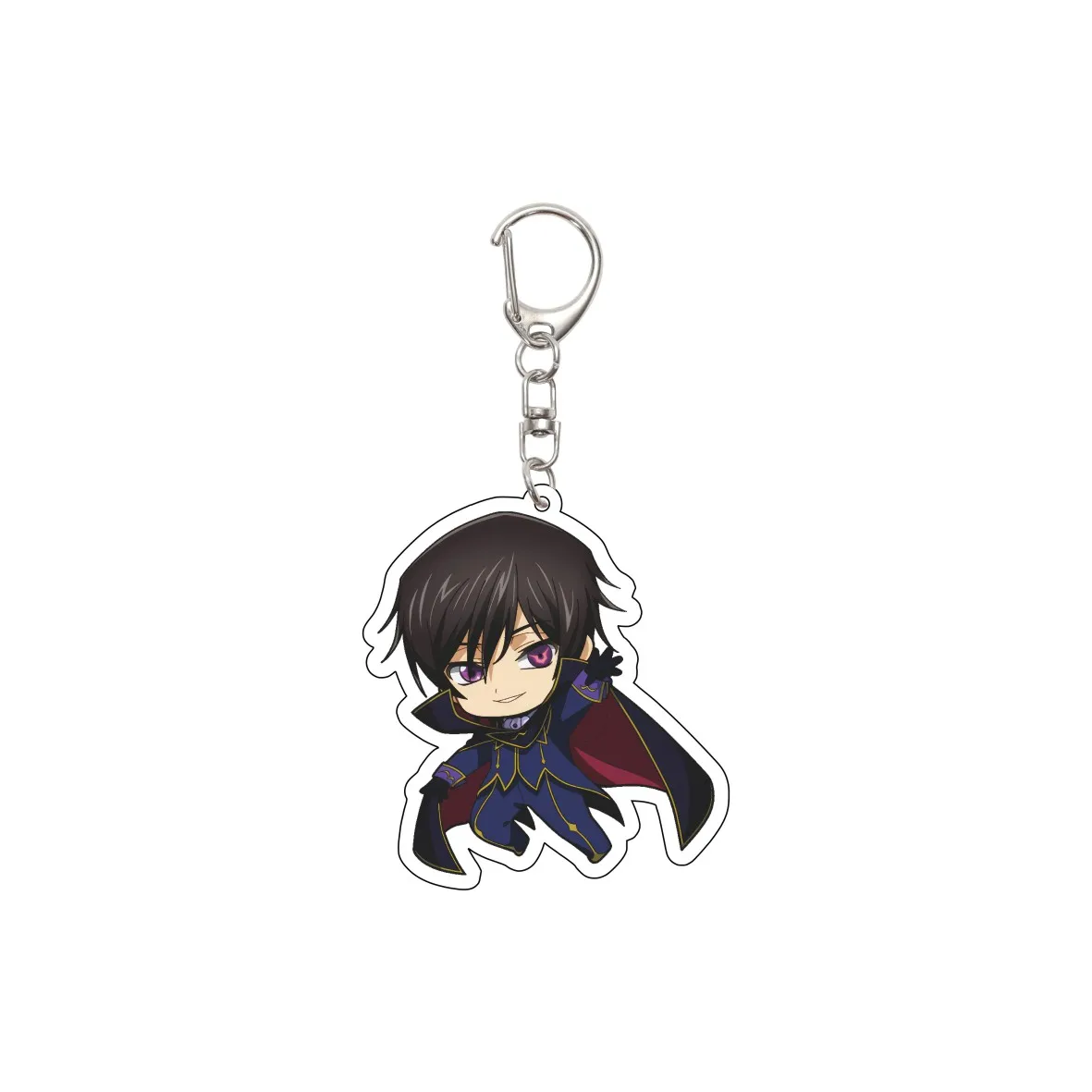 55MM Anime CODE GEASS Lelouch of the Rebellion Keychain Lelouch Lamperouge Key Chain Acrylic Model Plate Christmas Gifts