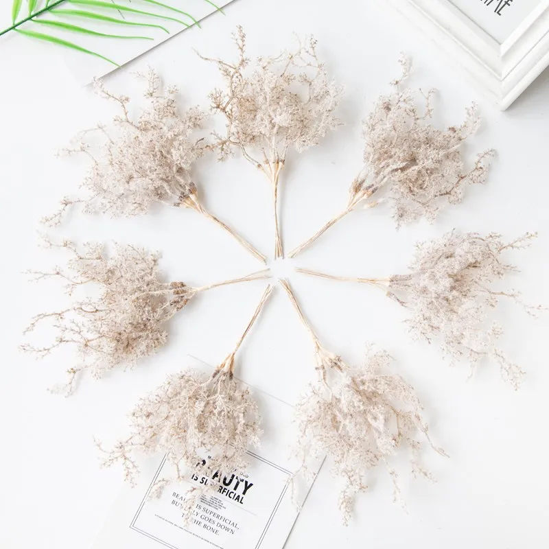 6Pcs Artificial Plants Golden Silvery Branch For Home Windowsill Bonsai Christmas Tree Wreaths Accessory Wedding Arch Decoration