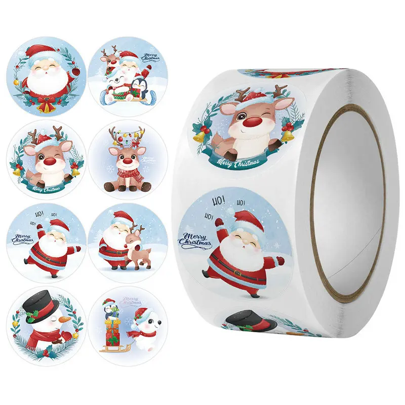Children's Christmas gift label stickers School teachers commended students reward Self-adhesive Decorative gifts series