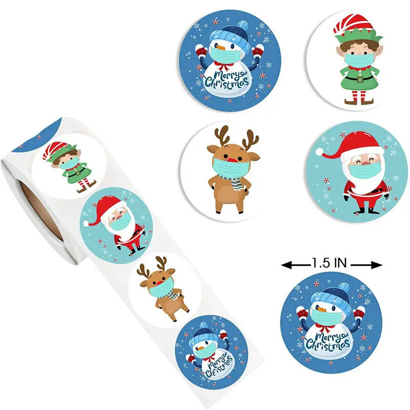 Children's Christmas gift label stickers School teachers commended students reward Self-adhesive Decorative gifts series