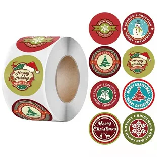 Children's Christmas gift label stickers School teachers commended students reward Self-adhesive Decorative gifts series