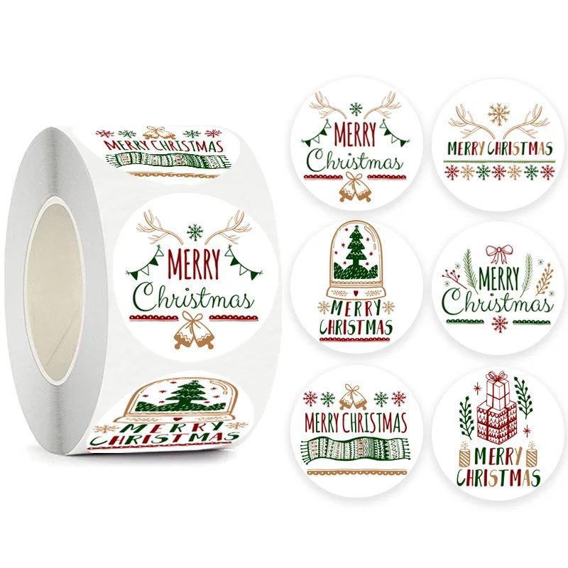 Children's Christmas gift label stickers School teachers commended students reward Self-adhesive Decorative gifts series