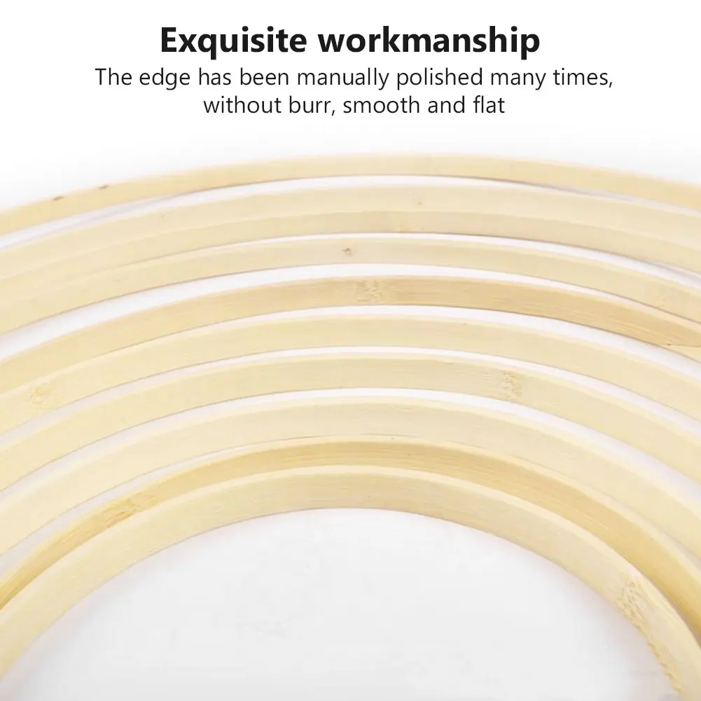 10Pcs 10/15/18/20/23/30cm Wooden Ring Bamboo Hoop Frame DIY Wreath Decorative Circle Craft Tools Wedding Christmas Decoration