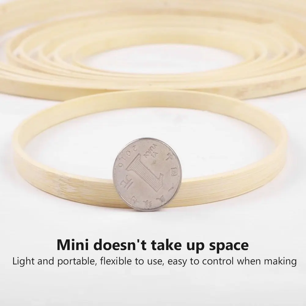 10Pcs 10/15/18/20/23/30cm Wooden Ring Bamboo Hoop Frame DIY Wreath Decorative Circle Craft Tools Wedding Christmas Decoration
