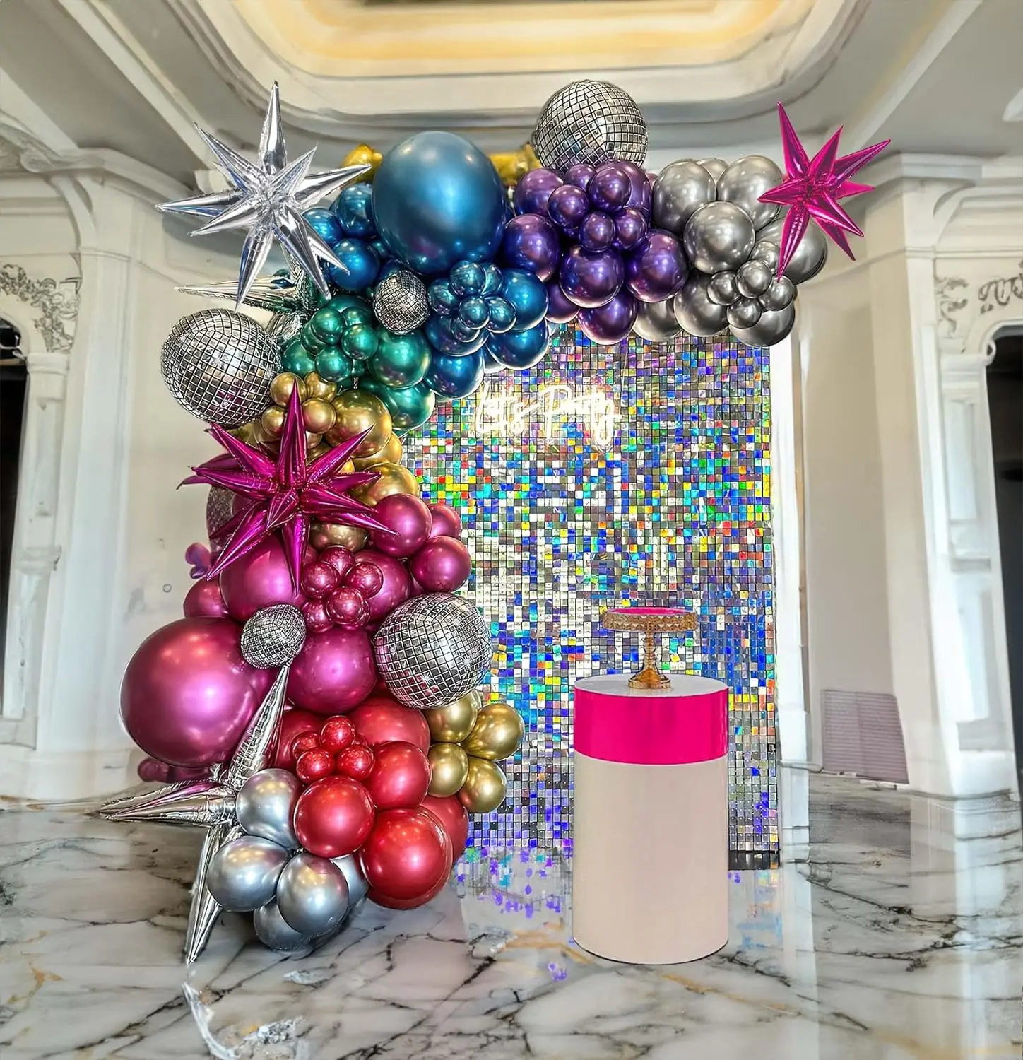 8/10/12Pcs Silver Gold Rose Red Blue Star Starburst Foil Balloons Cone Foil Balloons Birthday Wedding Christmas  Party Decor