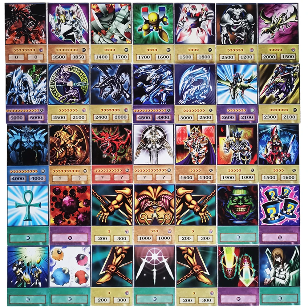Yu-Gi-Oh Anime Cards Blue Eyes Dark Magician Exodia Obelisk Slifer Ra Yugioh DM 100pcs DIY Card Kids Christmas Gift