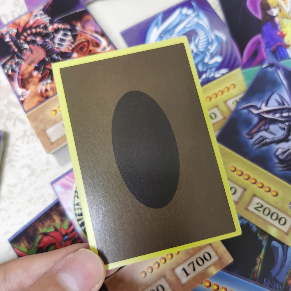 Yu-Gi-Oh Anime Cards Blue Eyes Dark Magician Exodia Obelisk Slifer Ra Yugioh DM 100pcs DIY Card Kids Christmas Gift