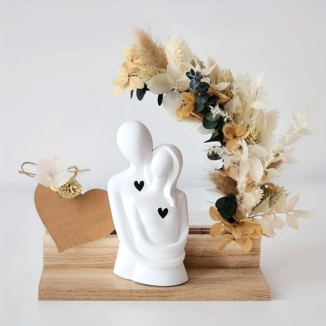 1 pc 3D Couple Hug Silicone Mold - Plaster Concrete Soy Wax Casting Candle Mold - For Christmas Valentine's Day Art Home Decor