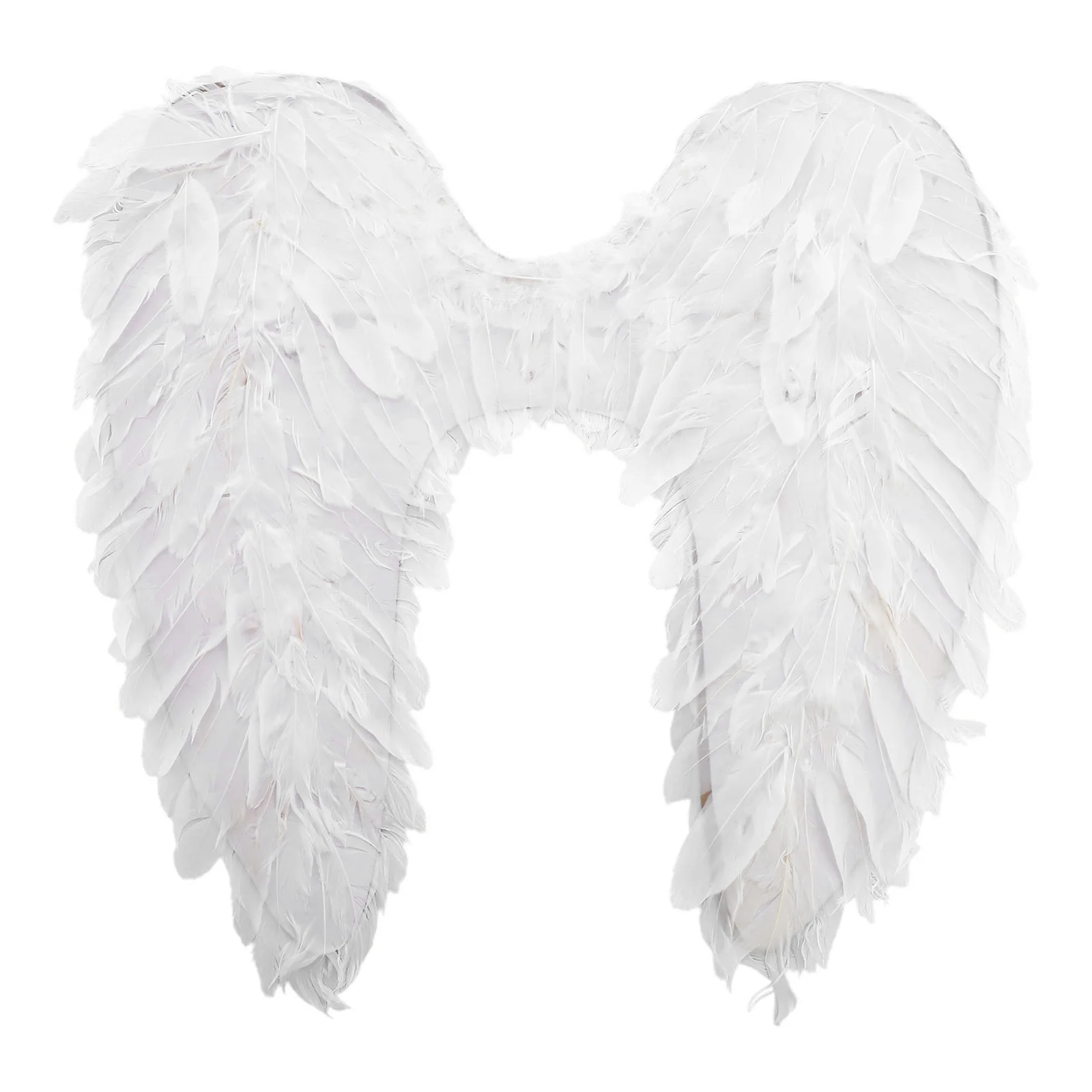 Halloween Feather Wings White Black Angel Wings Devil Wings with Elastic Straps for Adult Teens Christmas Costume Accessories