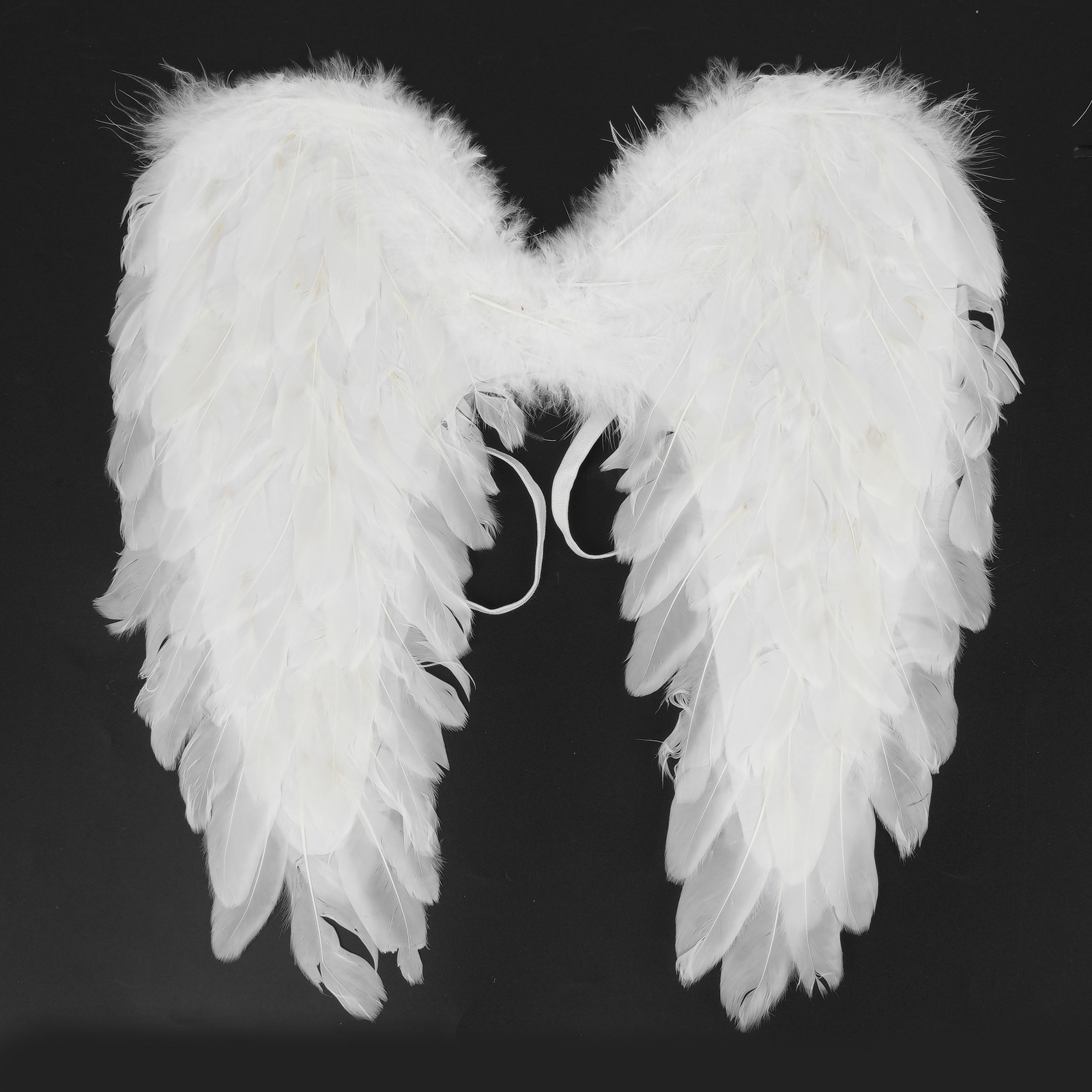 Halloween Feather Wings White Black Angel Wings Devil Wings with Elastic Straps for Adult Teens Christmas Costume Accessories