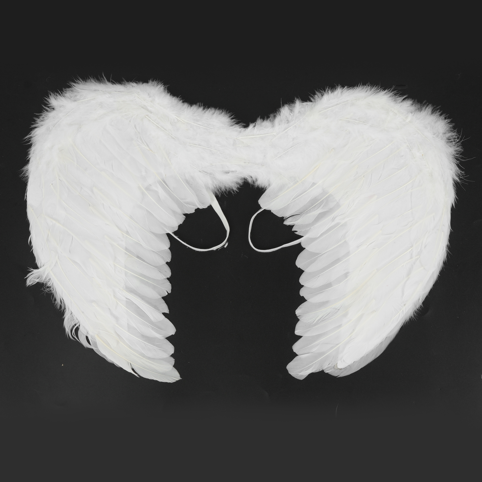 Halloween Feather Wings White Black Angel Wings Devil Wings with Elastic Straps for Adult Teens Christmas Costume Accessories