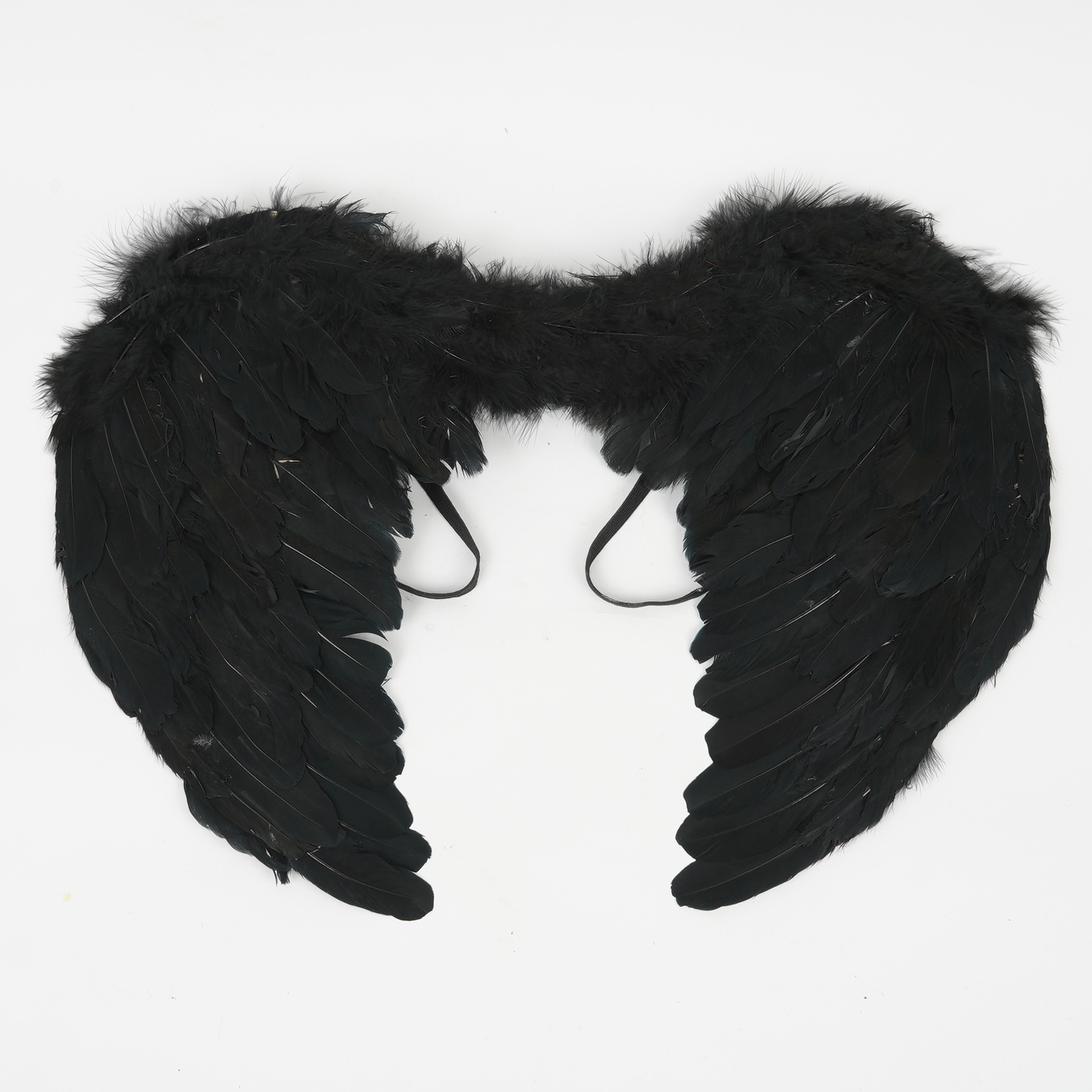 Halloween Feather Wings White Black Angel Wings Devil Wings with Elastic Straps for Adult Teens Christmas Costume Accessories
