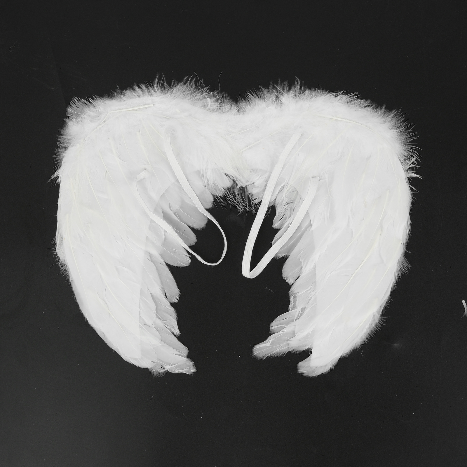 Halloween Feather Wings White Black Angel Wings Devil Wings with Elastic Straps for Adult Teens Christmas Costume Accessories