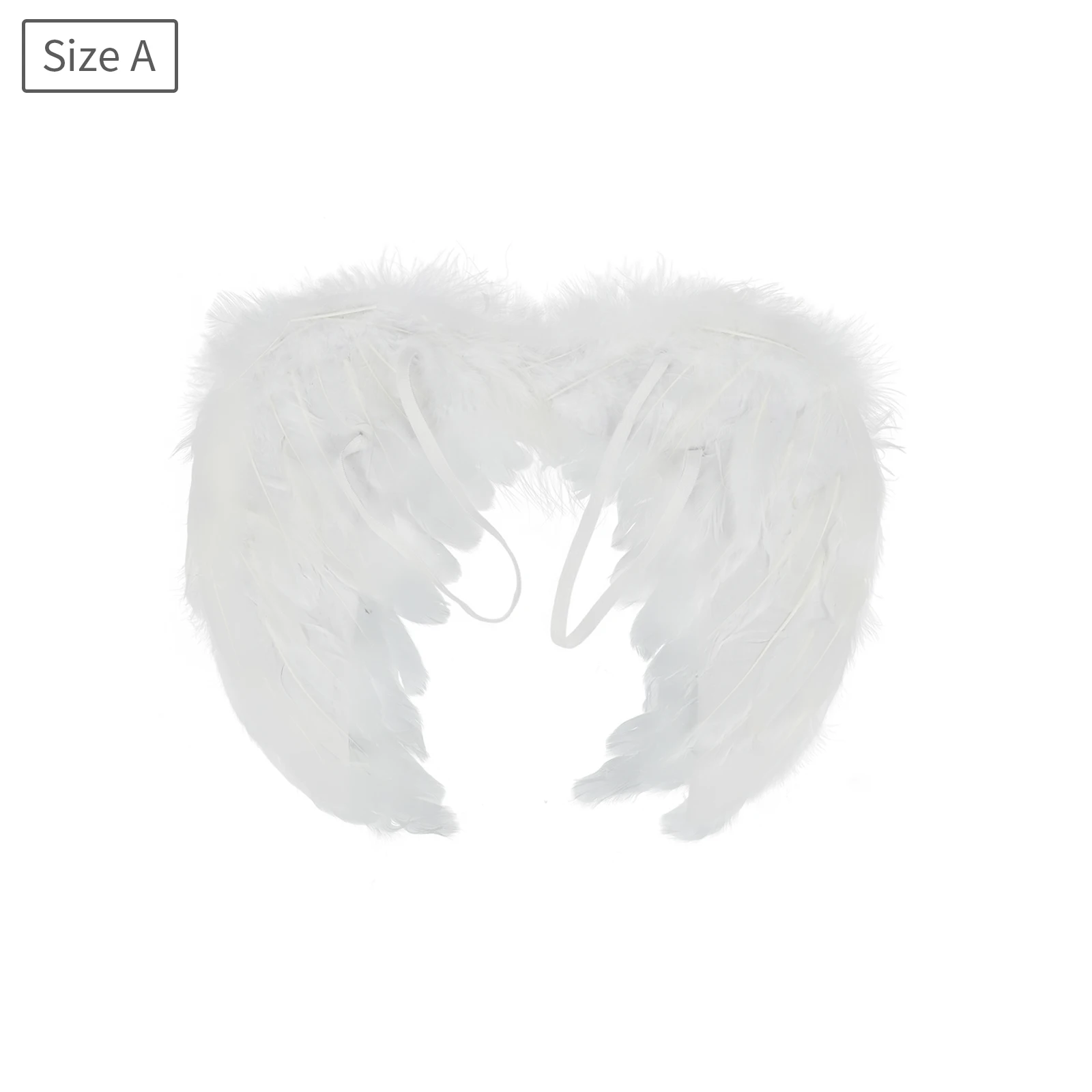 Halloween Feather Wings White Black Angel Wings Devil Wings with Elastic Straps for Adult Teens Christmas Costume Accessories