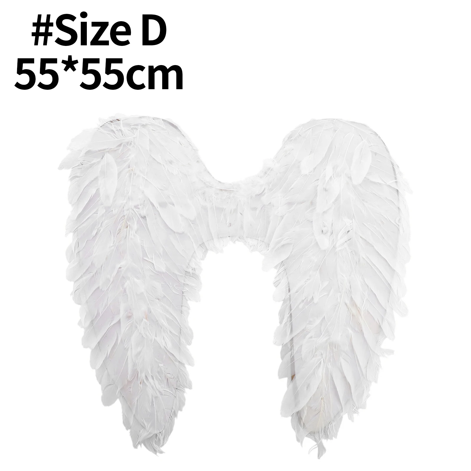 Halloween Feather Wings White Black Angel Wings Devil Wings with Elastic Straps for Adult Teens Christmas Costume Accessories