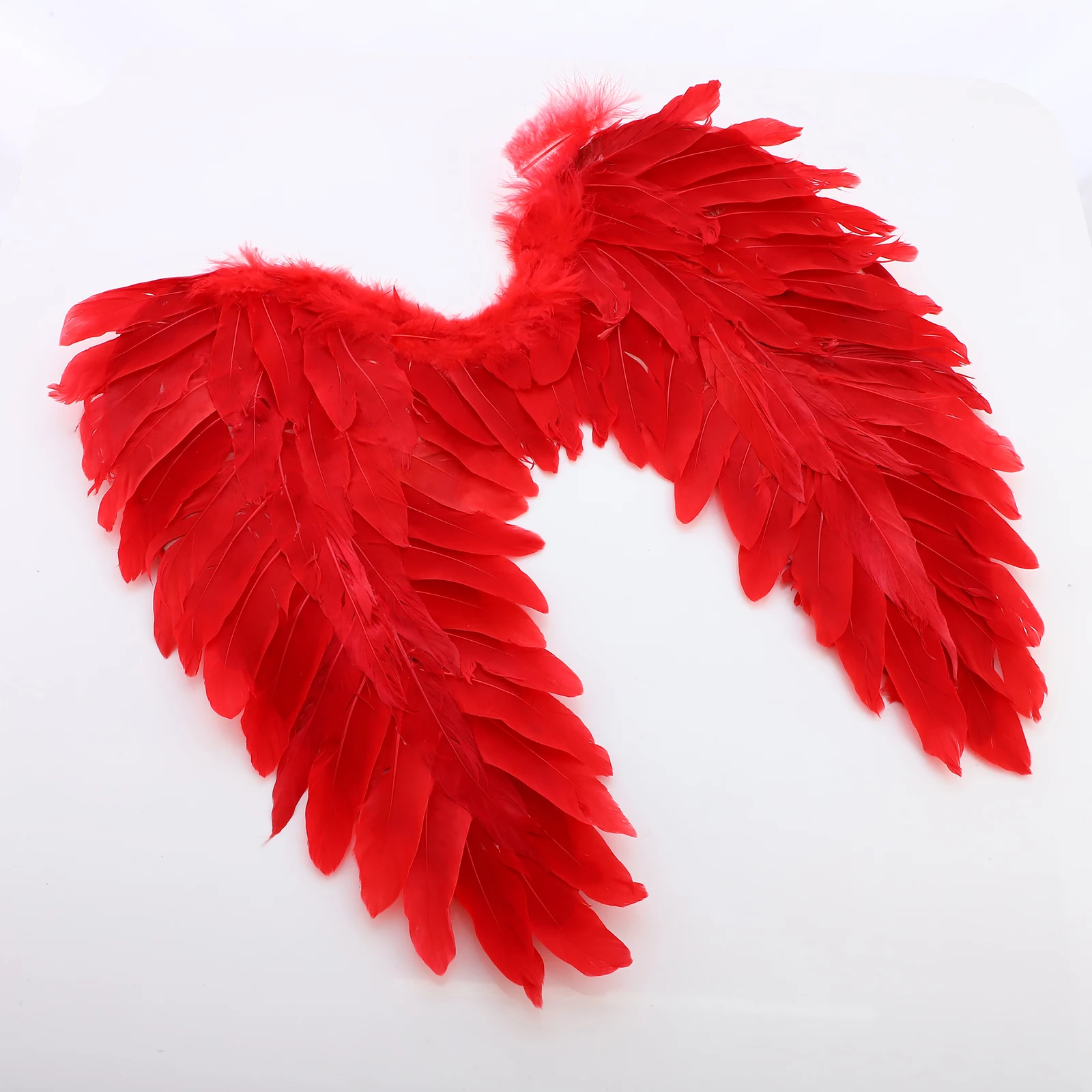 Halloween Feather Wings White Black Angel Wings Devil Wings with Elastic Straps for Adult Teens Christmas Costume Accessories