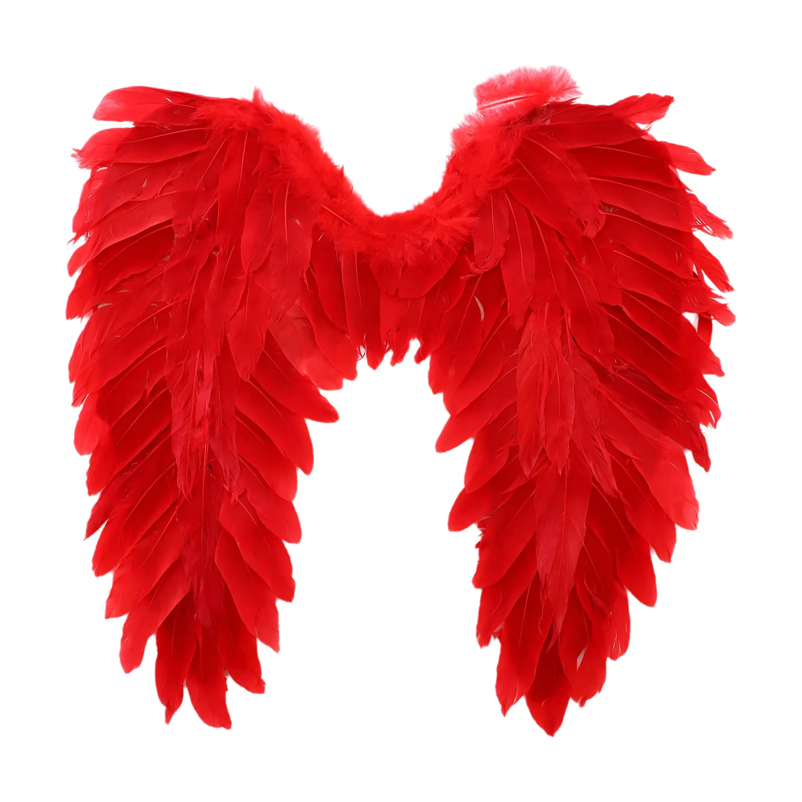 Halloween Feather Wings White Black Angel Wings Devil Wings with Elastic Straps for Adult Teens Christmas Costume Accessories