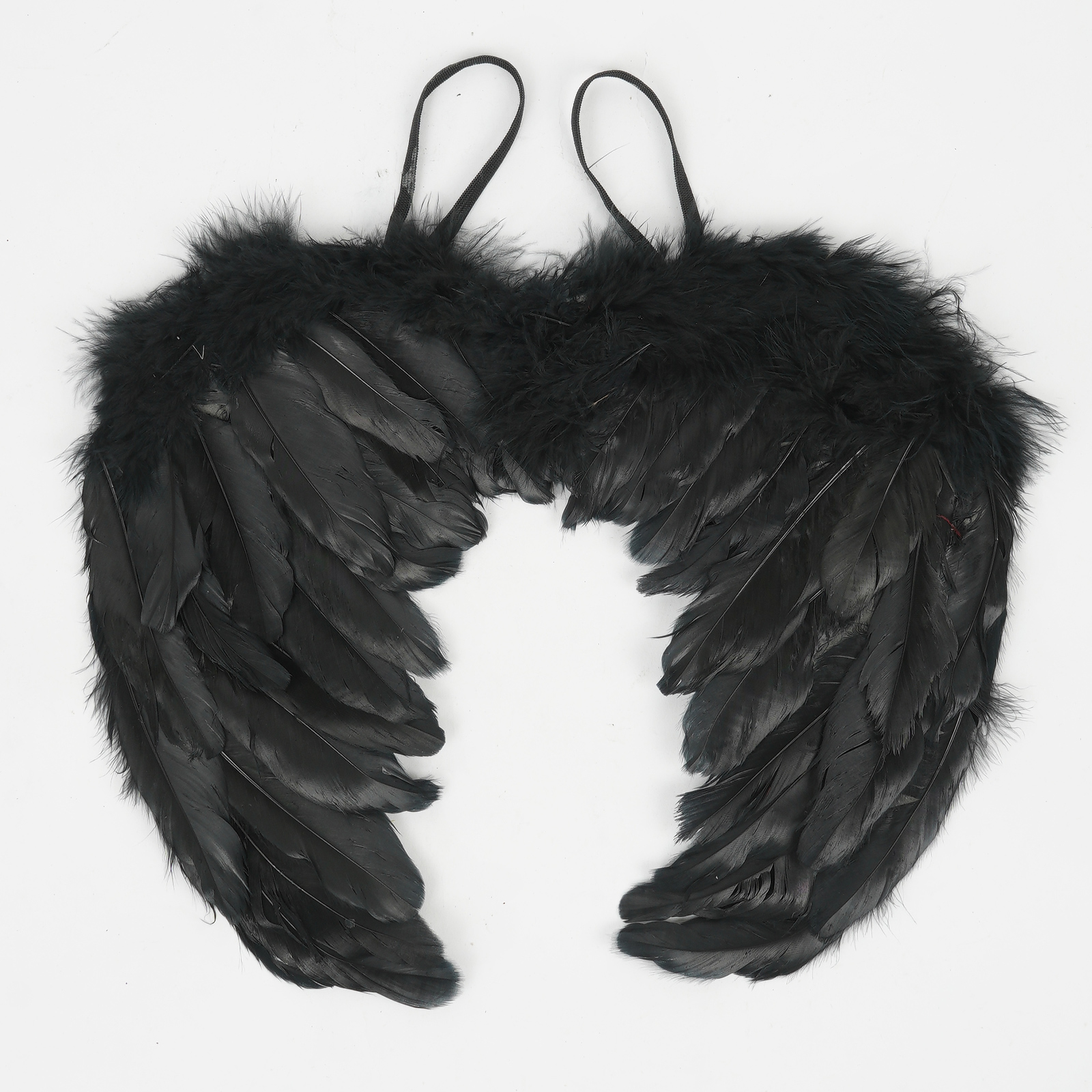Halloween Feather Wings White Black Angel Wings Devil Wings with Elastic Straps for Adult Teens Christmas Costume Accessories